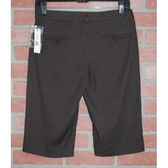 Theory Brown Linen Blend Palmer Bermuda Shorts - Picture 2 of 4